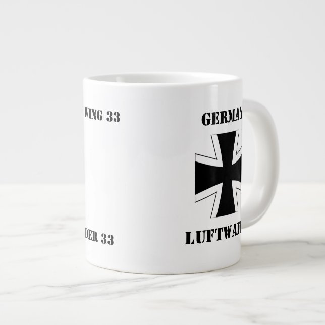 Café Grande Taza de Luftwaffe Jagdbombergeschwader 33 del (Derecha)