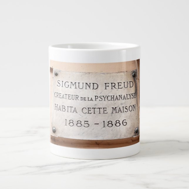 Café Grande Taza de Sigmund Freud París Placque (Frente)