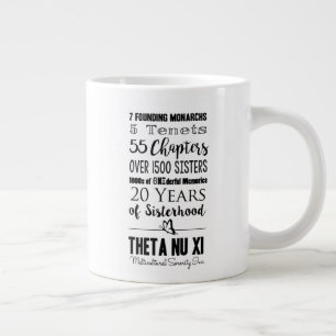 Café Grande Taza del aniversario de NU XI de la theta vigésima