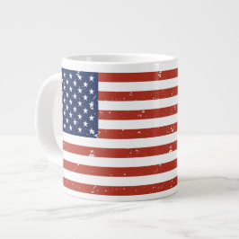 Café Grande Taza del jumbo de la bandera americana del estilo