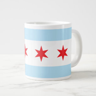 Café Grande Taza del jumbo de la bandera de Chicago