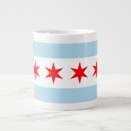 Café Grande Taza del jumbo de la bandera de Chicago