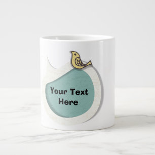Café Grande Taza del jumbo de la burbuja del discurso de