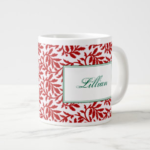 Café Grande Taza del jumbo de la hiedra de Borgoña