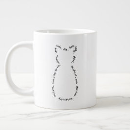 Café Grande Taza del jumbo de la historia del gato