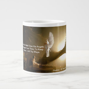 Café Grande Taza del jumbo del ángel de guarda