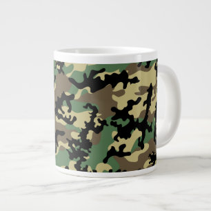 Café Grande Taza enorme de cristal de Camo del arbolado