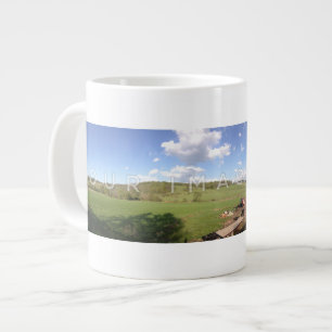Café Grande Taza enorme de encargo de la foto panorámica de