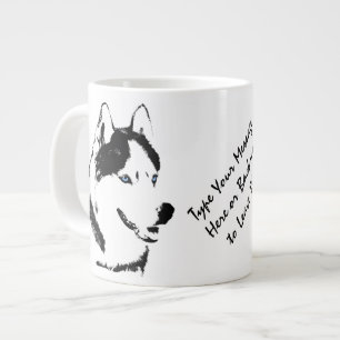 Café Grande Taza enorme fornida del husky siberiano de la taza