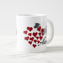 Café Grande Taza enorme superior del amor de Akita