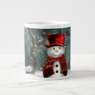 Café Grande Taza escarchada del muñeco de nieve