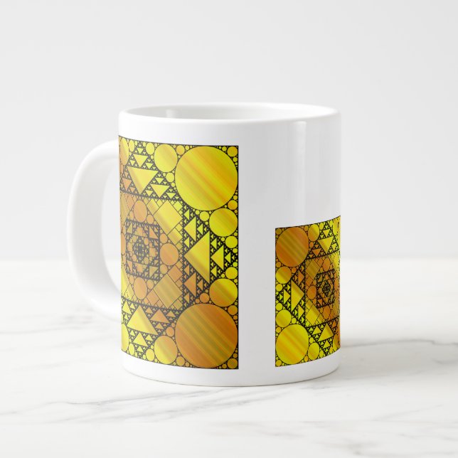 Café Grande Taza especial de geometría fractal (Izquierda)
