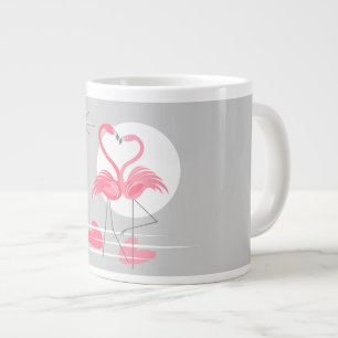 Café Grande Taza gigante de amor de flamenco