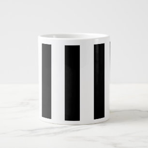 Café Grande Taza gruesa del jumbo de las rayas verticales