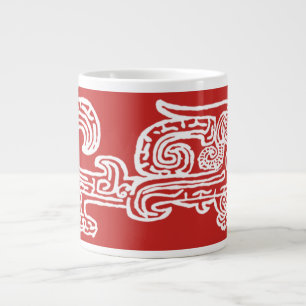 Café Grande Taza inversa de la impresión del dragón 20oz de 