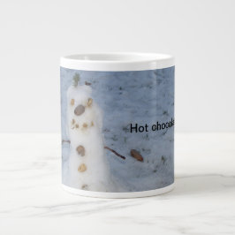 Café Grande Taza Jumbo de Chocolate Caliente Hombre de Nieve P