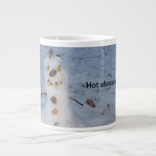 Café Grande Taza Jumbo de Chocolate Caliente Hombre de Nieve P