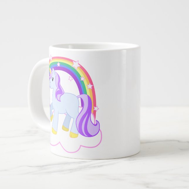 Café Grande Taza mágica de la especialidad del unicornio (Izquierda)