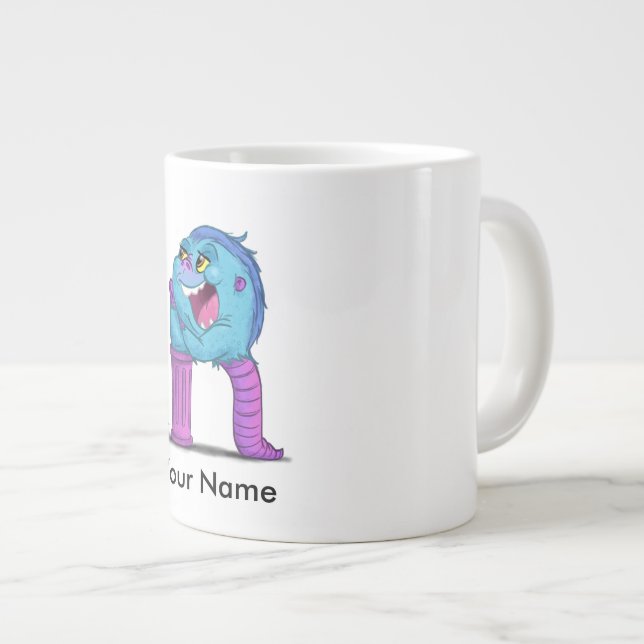 Café Grande Taza personalizada con el carácter del monstruo de (Derecha)