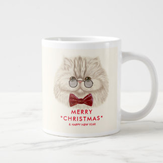 Café Grande Taza preciosa del jumbo del gato de las Felices