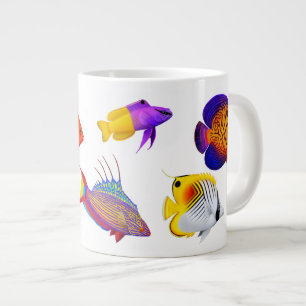 Café Grande Taza tropical de la especialidad de los pescados