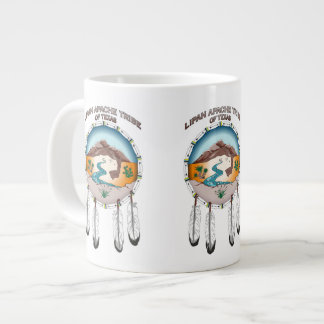 Café Grande Tribu de Lipan Apache taza enorme blanca de 20