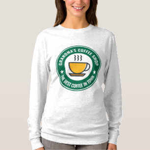 CAFÉ GRANDMA graciosa camisetas de la abuela