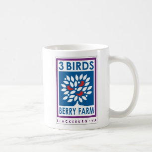 Café Granja de la baya de 3 pájaros 11 onzas. Taza