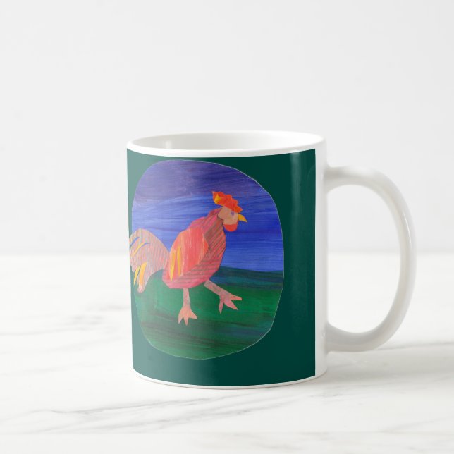 Café Granja del gallo de la taza del pollo 11oz (Derecha)