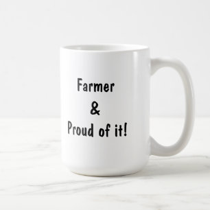 Café ¡Granjero y orgulloso de él! Taza de la vaca