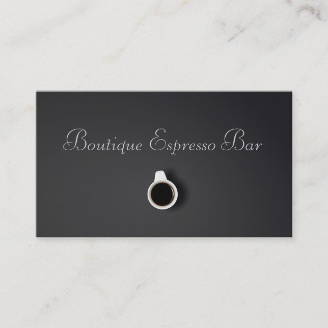 Café Gray Espresso Bar - Tarjeta de visita (Anverso)