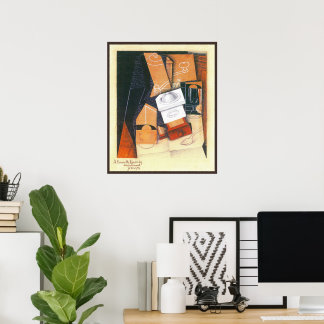 Café Grinder de Juan Gris, arte de cubismo vintage