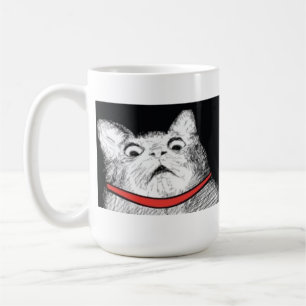 Café Grito de asombro sorprendido Meme - taza del gato