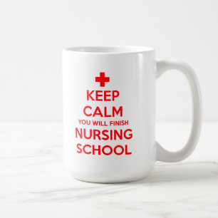 Café Guarde la calma que usted acabará la taza de la