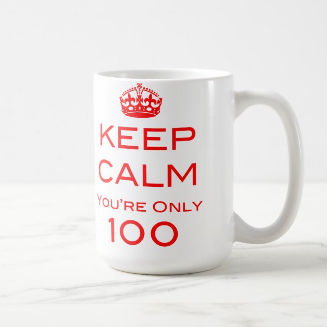 Café Guarde la calma que usted es taza de solamente 100 (Derecha)