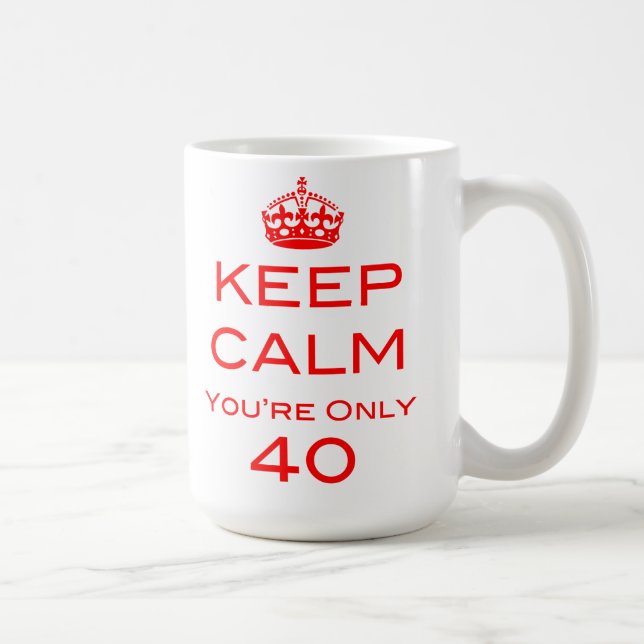 Café Guarde la calma que usted es taza de solamente 40 (Derecha)