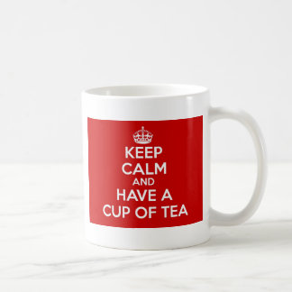 Café Guarde la calma y tenga una taza de té
