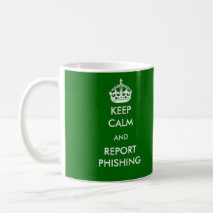 Café Guarde la taza de Phishing de la calma y del