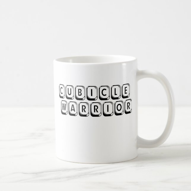 Café Guerrero de Cubículo - Taza Divertida (Derecha)