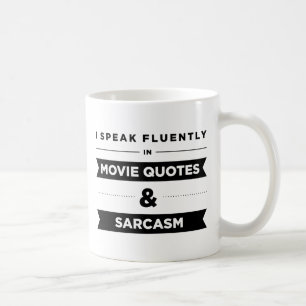 Café Hablo fluido en taza de las citas y del sarcasmo