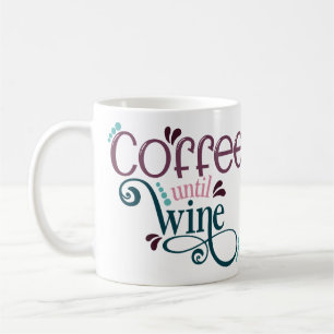 Café hasta la taza de café del vino