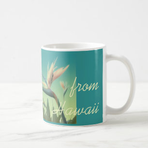 Café Hawaiana de la taza de la ave del paraíso de