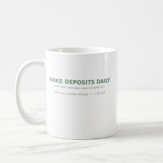 Café Haz Depósitos Diarios — Taza de Cuenta Bancaria Em