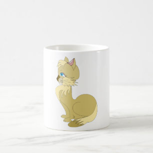 Café Hermosa taza de gato