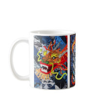 Hermosa taza de la colcha del dragón
