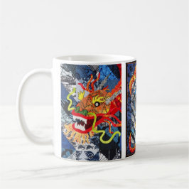 Café Hermosa taza de la colcha del dragón