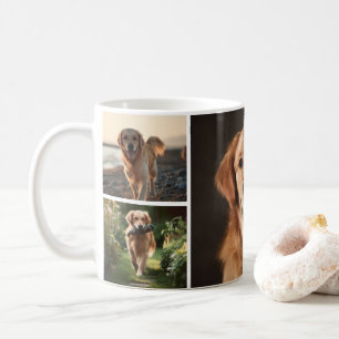 Café Hermosa Taza Personalizada de Perro con 4 Fotos Co