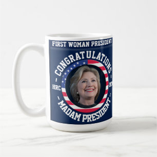 Café ¡Hillary ganó la elección! Taza de la celebraci