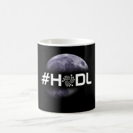 Café #HODL iota a la taza del negro de la luna