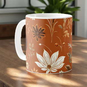 Café Hojas de color de agua de la taza de calabaza de t